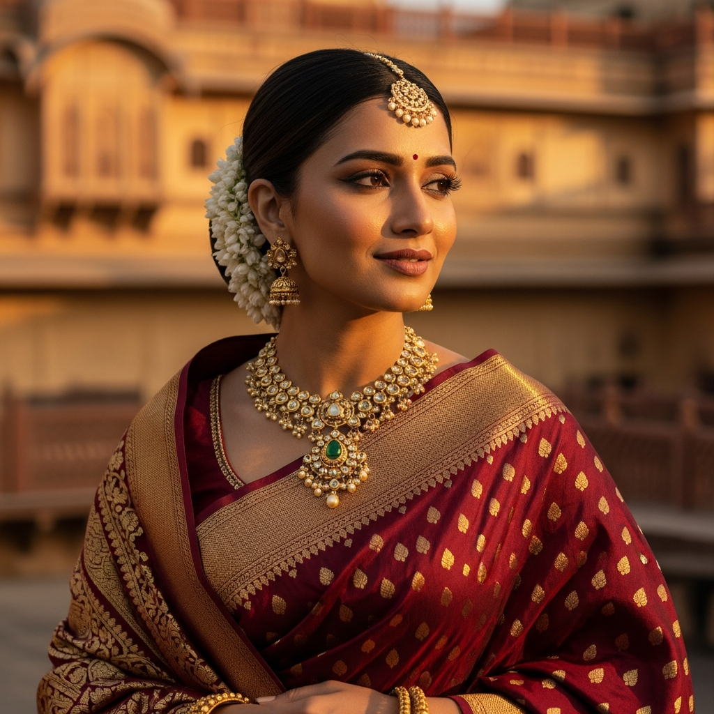 Elegant Indian woman in saree